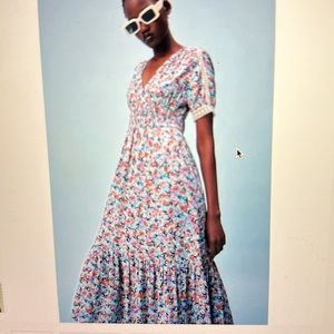Zara floral midi dress
